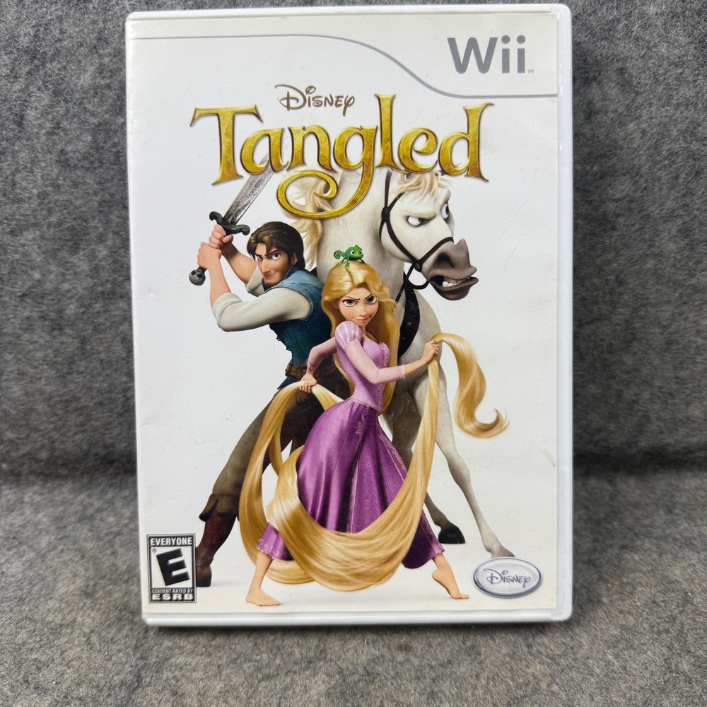 Disney Tangled Nintendo Wii Game Complete with Manual RVL-SRPE-USA TESTED WORKS